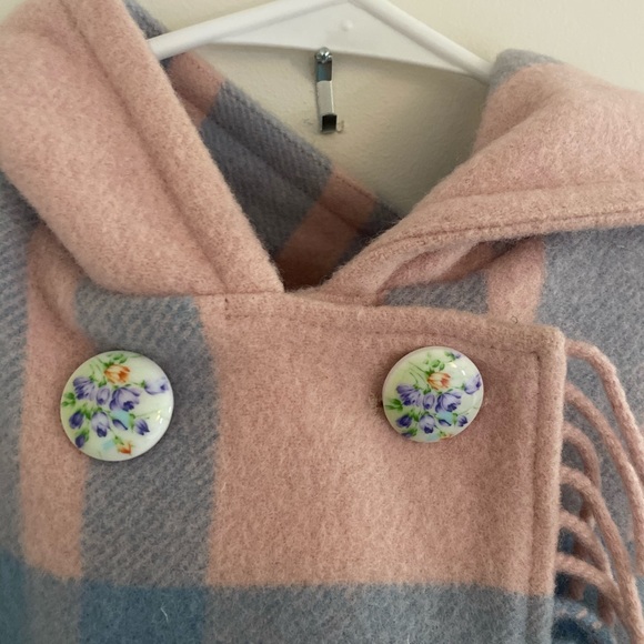 Love shack fancy plaid fringe wool coat EUC - Picture 4 of 10